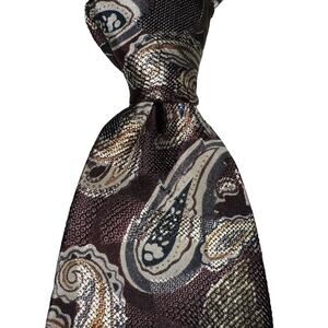 Robert Talbott “Best of Class” Nordstrom Tie Paisley Print On Merlot Background